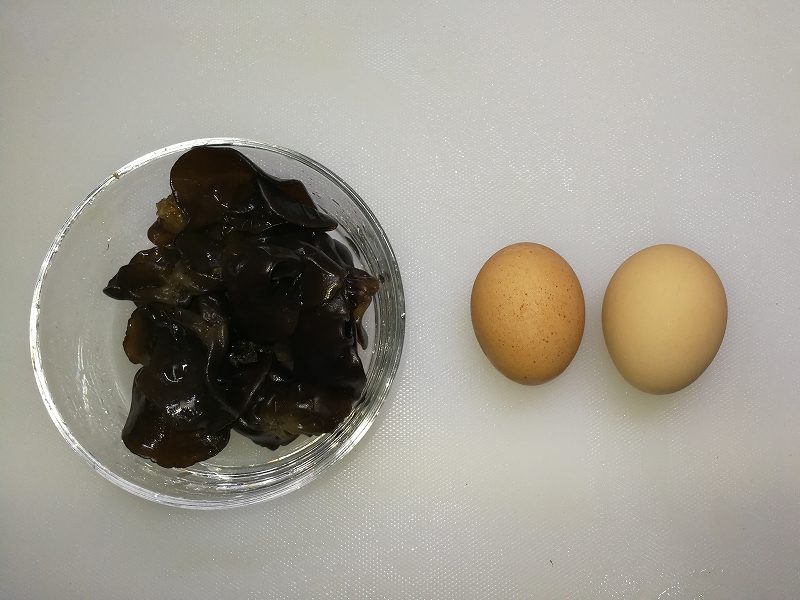 キクラゲと卵の材料一覧